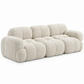 3-zitsbank 230 x 105 x 70 cm Crème Gebogen Bouclé Polyester